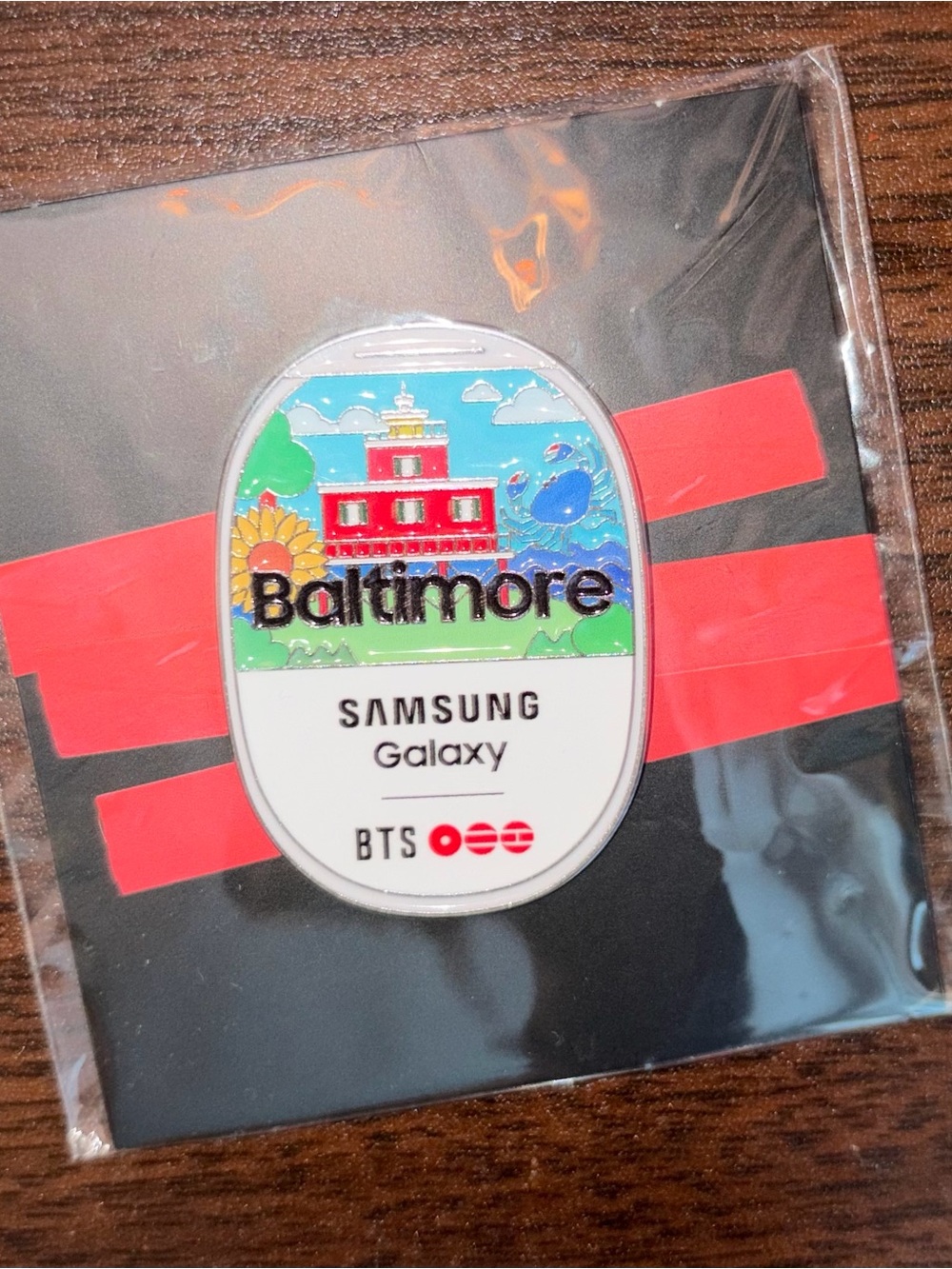 Baltimore Samsung Galaxy BTS Arirang World Tour Pin